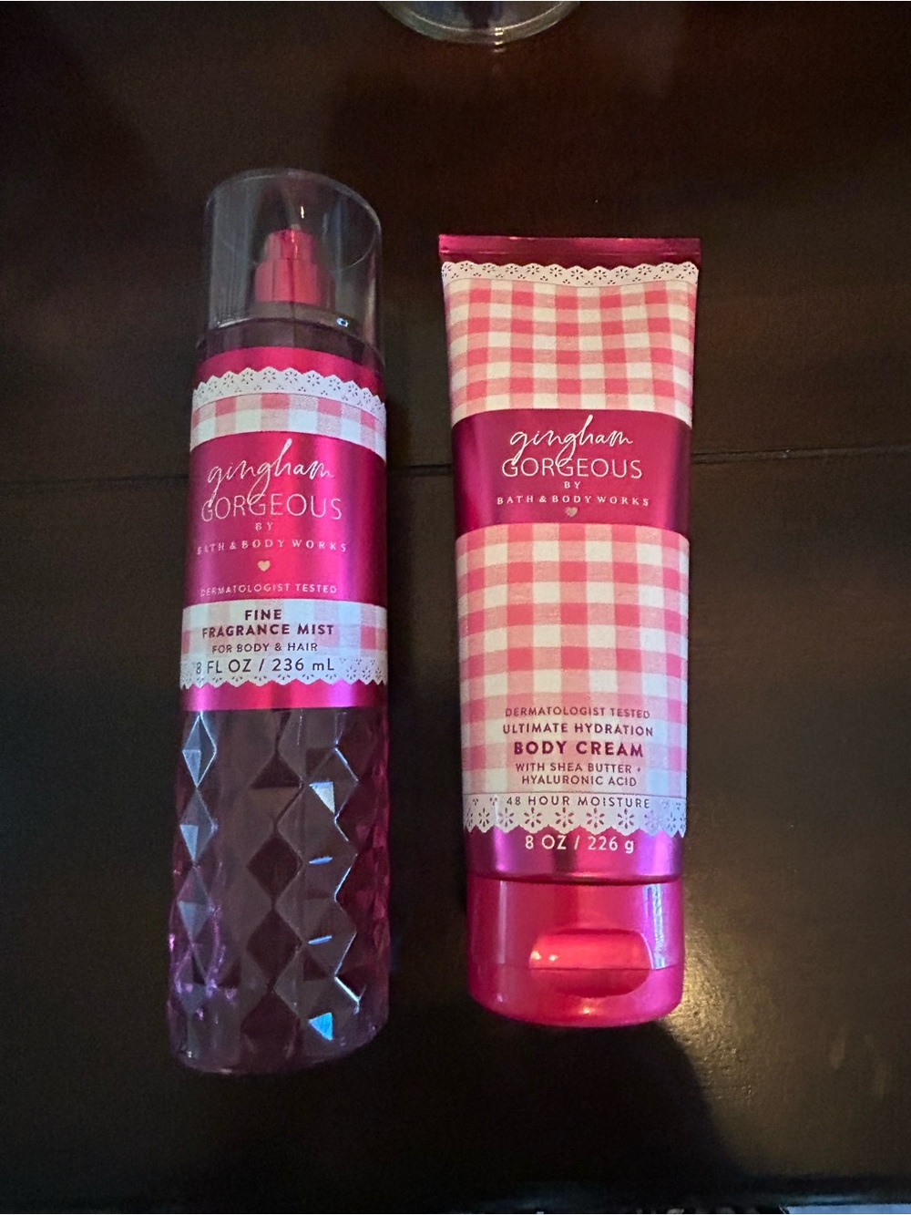 Bath & Body Works Pink Gingham Gift Set with Floral Candle & Fragrance All new. - Picture 12 of 12